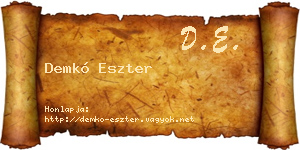 Demkó Eszter névjegykártya