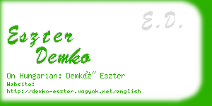 eszter demko business card